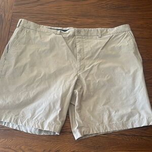 Tan Flat Front Casual Shorts Lightweight Design